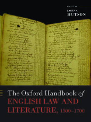 cover image of The Oxford Handbook of English Law and Literature, 1500-1700